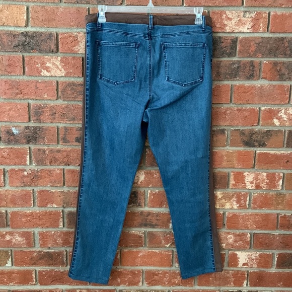 Ecru Brown Suede Los Felix Side Inset Ankle Jeans - Picture 7 of 8